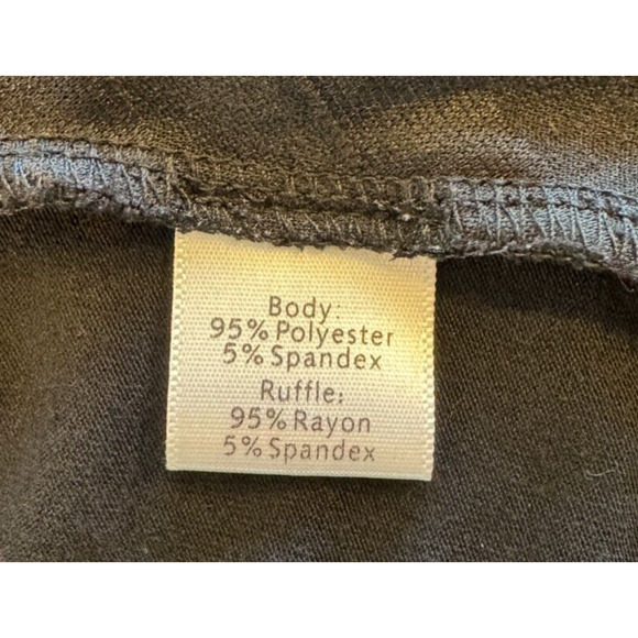 Saks Fifth Avenue Womens S Ruffled Open Front Cardigan Black Ruched Sleeves - Picture 12 of 12